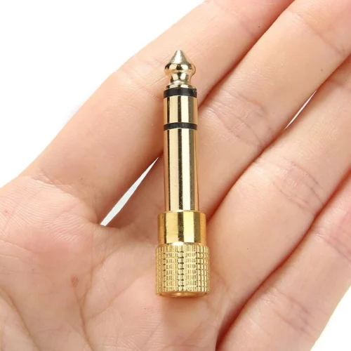 82cd667c586333c405f8832acd62e25c.webp Gold-Plated 6.35mm to 3.5mm Stereo Audio Jack Adapter Converter
