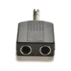 6.35mm Stereo Audio Splitter Adapter 1 Male to 2 Female Jack Connector