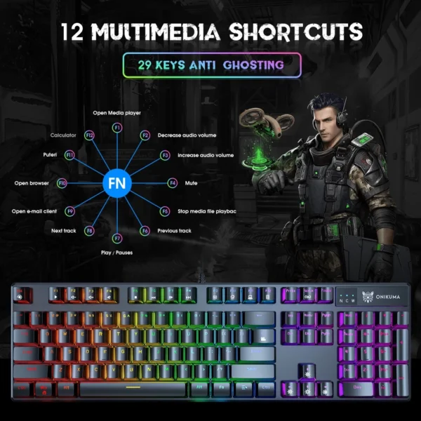8d9b845d4a7b208745a3e8933e9dc6a3.webp ONIKUMA G27 RGB Mechanical Gaming Keyboard Blue Switch 104 Keys Full Size with Numpad