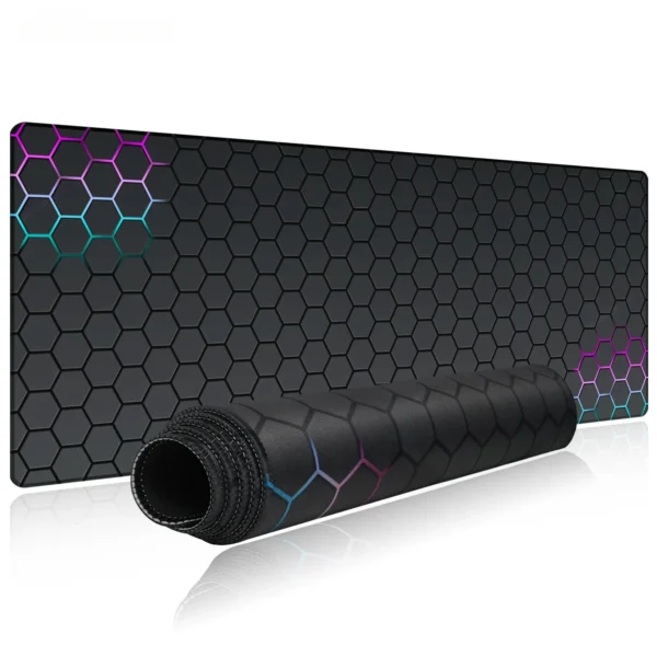 S0c28b5f7dde14bf4acbfb619379303cdq.webp Large Geometry Gaming Mouse Pad XXL Extended Desk Mat with Stitched Edge Non-Slip Rubber Base