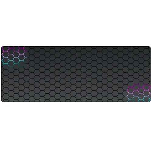 Large Geometry Gaming Mouse Pad XXL Extended Desk Mat with Stitched Edge Non-Slip Rubber Base