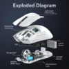 Attack Shark X11 Wireless Gaming Mouse Bluetooth 2.4G RGB PAW3311 Sensor 400 IPS