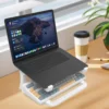 S1f67cc7e468344468e7eb28fcdc8db5ak.webp Ergonomic Laptop Stand with Keyboard Tray Portable Desktop Holder for MacBook PC Tablet