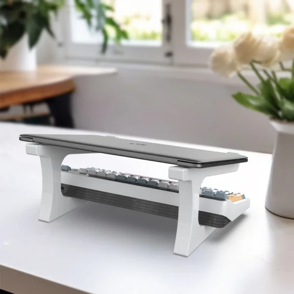 S248ba62e290344638be37f88cd78f32b3.webp Ergonomic Laptop Stand with Keyboard Tray Portable Desktop Holder for MacBook PC Tablet