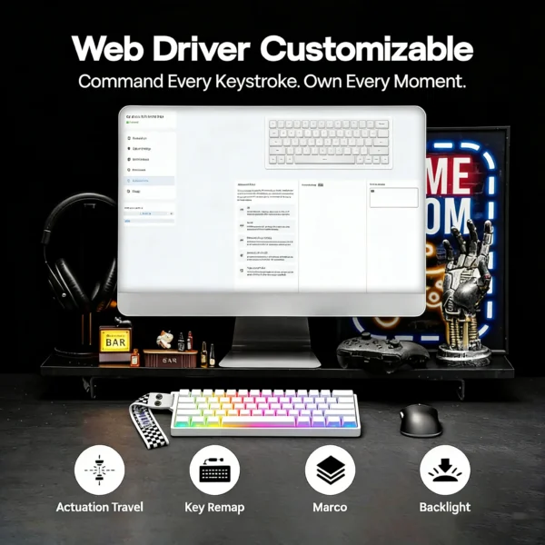 S27e65132138b4866ae5986c0e5c85b9cb.webp AULA Mini60HE Wireless Magnetic Switch Gaming Keyboard Adjustable Trigger Sensitivity RGB