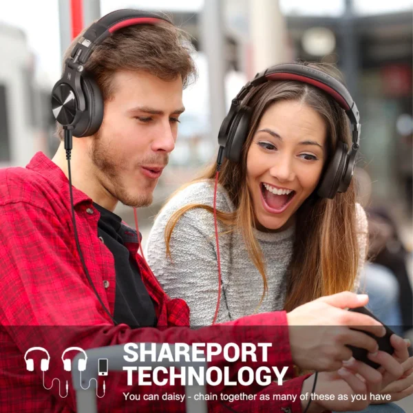 S5a137d2908cf45eb921f30695117d14f4.webp OneOdio A71 Wired Studio DJ Headphones Deep Bass Stereo Headset Music Sharing for Recording