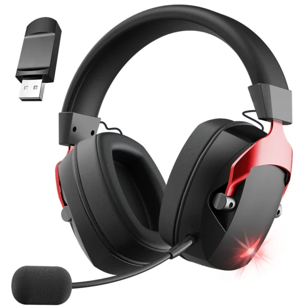 S74446511e02945b29b2dd931aadf29acx.webp Wireless Gaming Headset 2.4G Bluetooth USB 3.5mm 3-Mode with Detachable Noise Cancelling Mic