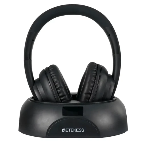 RETEKESS TA006 Wireless TV Headphones Rechargeable Headset with Transmitter 3.5mm AUX RCA Optical Coaxial