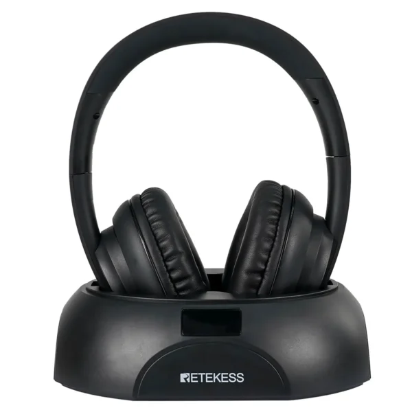 S8f4457a49dec4e8dbc8aa5dcabbbcfb5o.webp RETEKESS TA006 Wireless TV Headphones Rechargeable Headset with Transmitter 3.5mm AUX RCA Optical Coaxial