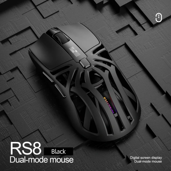 SmailWolf RS8 Wireless Gaming Mouse Bluetooth 2.4G Triple Mode 10000 DPI 1000Hz Lightweight