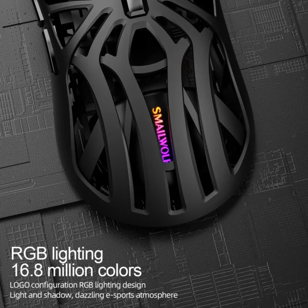 SmailWolf RS8 Wireless Gaming Mouse Bluetooth 2.4G Triple Mode 10000 DPI 1000Hz Lightweight