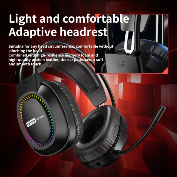 Sa827cf964abf46fa874208aea14b46328.webp Lenovo RGB Gaming Headset Over-Ear Headphones with Microphone for PC Laptop