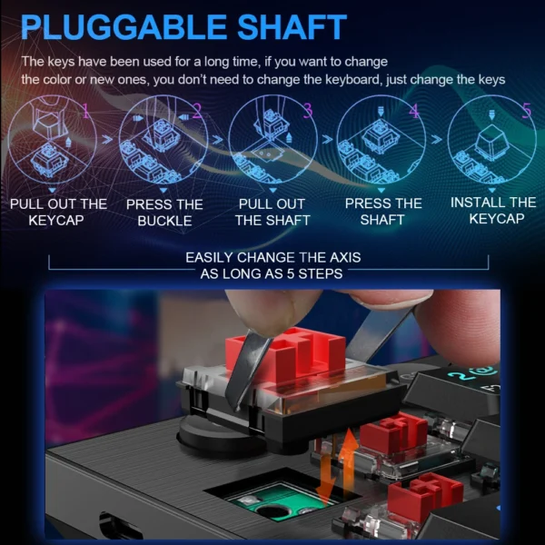 Sd8faf360195c4bdc830ada64d8906ee83.webp REDRAGON K618 Horus RGB Mechanical Gaming Keyboard Bluetooth 5.0 2.4G Wireless USB 104 Keys