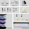 Sf39e514491ec4b8d8dc0e47f05a03616r.webp AULA Mini60HE Wireless Magnetic Switch Gaming Keyboard Adjustable Trigger Sensitivity RGB