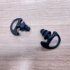 1 Pair Triple Flange Noise Reduction Earbuds for Shooting Concert Two-Way Radio Black