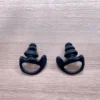 1 Pair Triple Flange Noise Reduction Earbuds for Shooting Concert Two-Way Radio Black