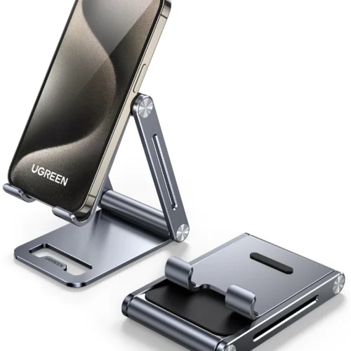 UGREEN Aluminum Adjustable Phone Stand Desk Holder for iPhone 14 Pro Max