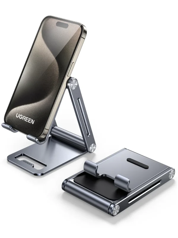 UGREEN Aluminum Adjustable Phone Stand Desk Holder for iPhone 14 Pro Max