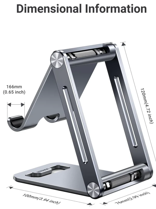 UGREEN Aluminum Adjustable Phone Stand Desk Holder for iPhone 14 Pro Max