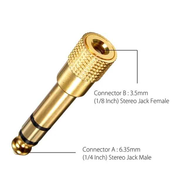 f01b5da3ba5aa3e16fb53d0f21d95e40.webp Gold-Plated 6.35mm to 3.5mm Stereo Audio Jack Adapter Converter