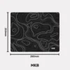 MKB Topography Waterproof Desk Mat Large Mouse Pad Black White Laser Pattern