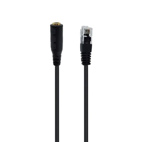 RJ9 to 3.5mm Adapter Cable Telephone Headset to PC Headphone Converter