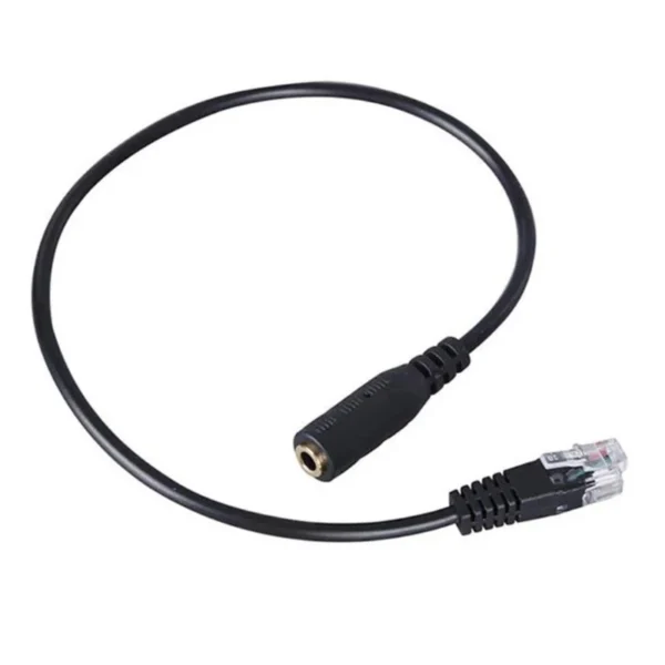 RJ9 to 3.5mm Adapter Cable Telephone Headset to PC Headphone Converter