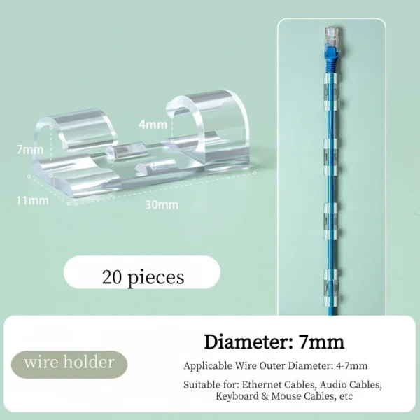 sg-11134201-821g1-mgit41n7b027b4.webp 20PCS Cable Organizer Clips Desktop Cable Management Wire Cord Holder for Desk Workstation
